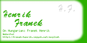 henrik franek business card